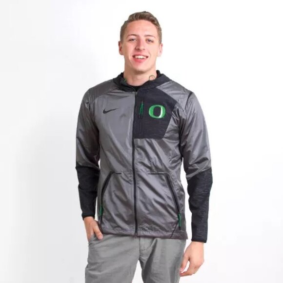 NEW Nike Black Silver OREGON DUCKS Velocity Fly Jacket Men's Large NWT - Picture 6 of 8